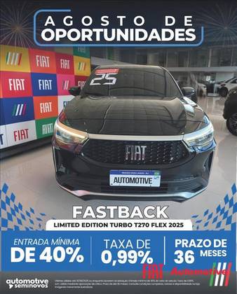 FIAT FASTBACK 1.3 TURBO 270 FLEX LIMITED EDITION AT6 FIAT FASTBACK 1.3 TURBO 270 FLEX LIMITED EDITION AT6